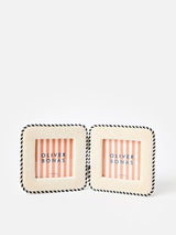 Next Oliver Bonas White Dulce Cream Velvet Double Photo Frame 4x4- Buy online at McGrocer
