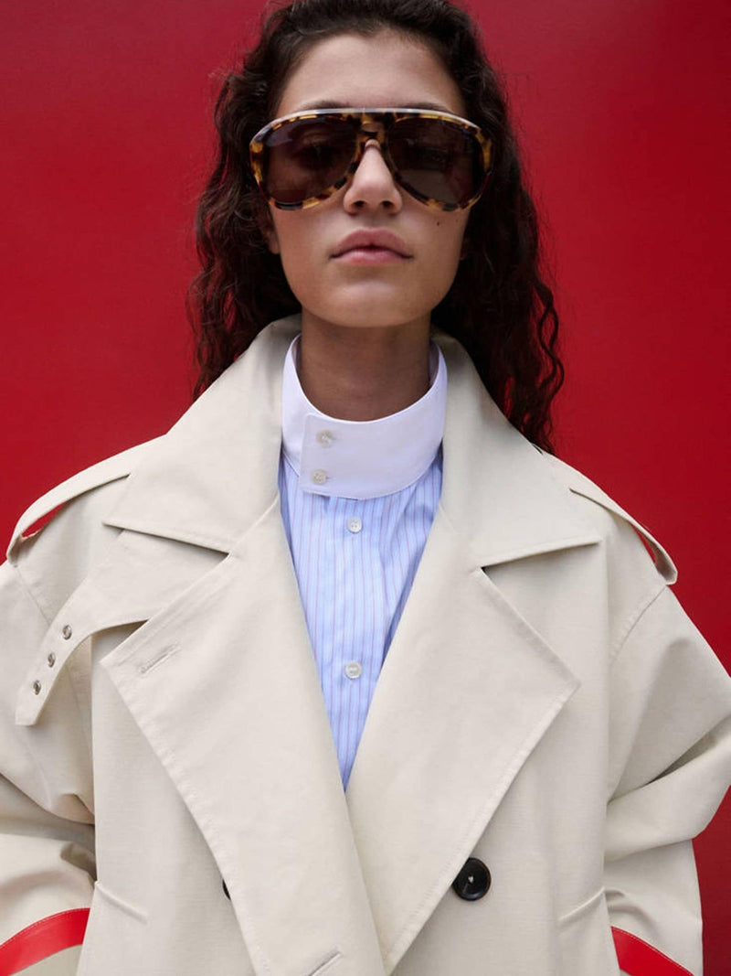 Mango brown aviator sunglasses acetate glass lenses, UK version