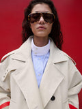 Mango brown aviator sunglasses acetate glass lenses, UK version
