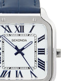 Sekonda Blue Rene 39mm square analogue watch (British brand)