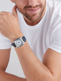 Sekonda Blue Rene 39mm square analogue watch (British brand)