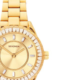 Sekonda Margot 34mm gold tone analogue watch - British product
