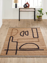 Next La Redoute Intérieurs Euphie Multicolour Woven Pattern Jute Rug 200 x 290 cm- Buy online at McGrocer