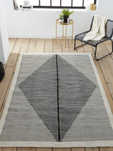 Next La Redoute Intérieurs Loscan Black/Ecru Flatweave Indoor/Outdoor Rug 200x290cm- Buy online at McGrocer