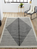 La Redoute Intérieurs Loscan black ecru flat weave kilim rug (British brand)