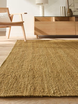Next La Redoute Intérieurs Yellow Tanora Jute and Cotton Rug 290x200cm- Buy online at McGrocer