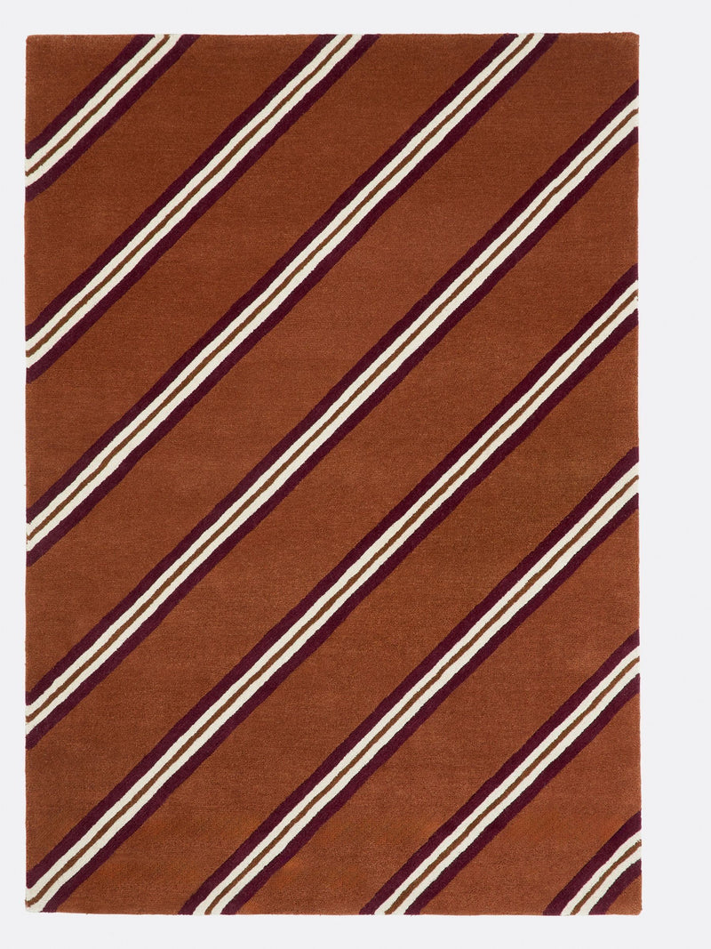 La Redoute Georgio wool rug caramel stripes - British product