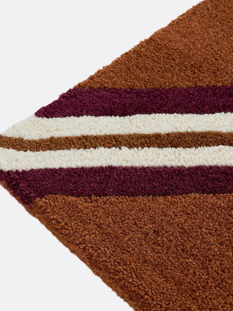 La Redoute Georgio wool rug caramel stripes - British product