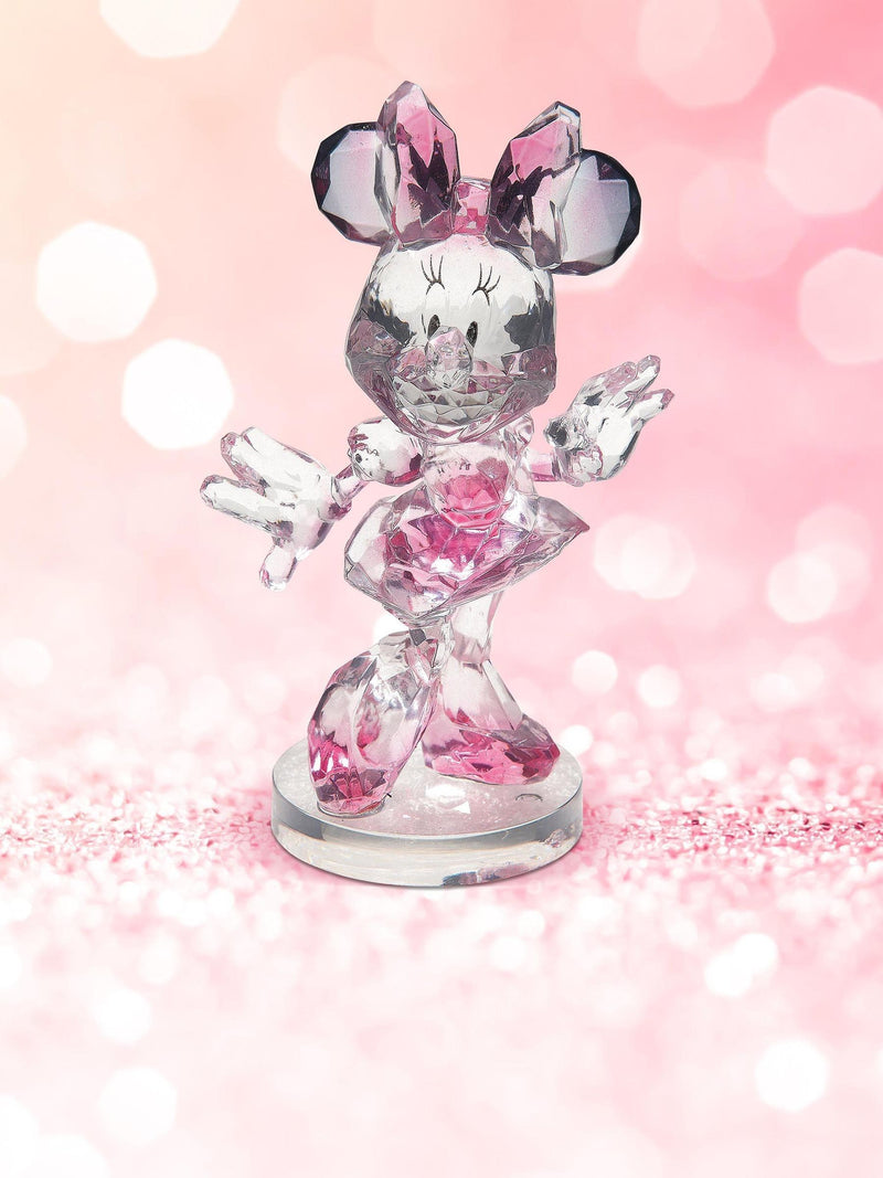 Disney Minnie Mouse faceted acrylic figurine 10cm (British brand)