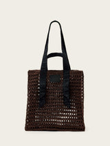 Next AllSaints Brown Lullah Paper Mesh Tote Bag- Buy online at McGrocer