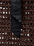 AllSaints brown Lullah paper mesh bag, imported from the UK