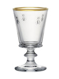 La Rochère bee gold-rimmed wine glasses 24cl (British brand)