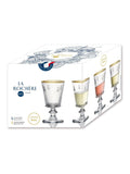 La Rochère bee gold-rimmed wine glasses 24cl (British brand)