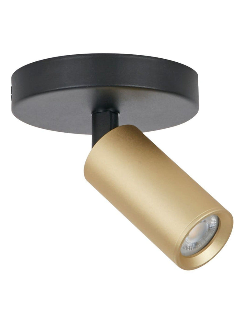 Searchlight gold and black mini GU10 spotlight 13.5cm - British product