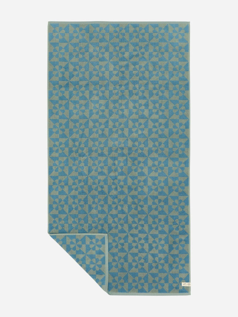 SlowTide Dusty Blue Bex bath sheet towel (British brand)