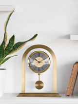 Next Acctim Colney Gold Tone Glass and Metal Mantel Clock- Buy online at McGrocer