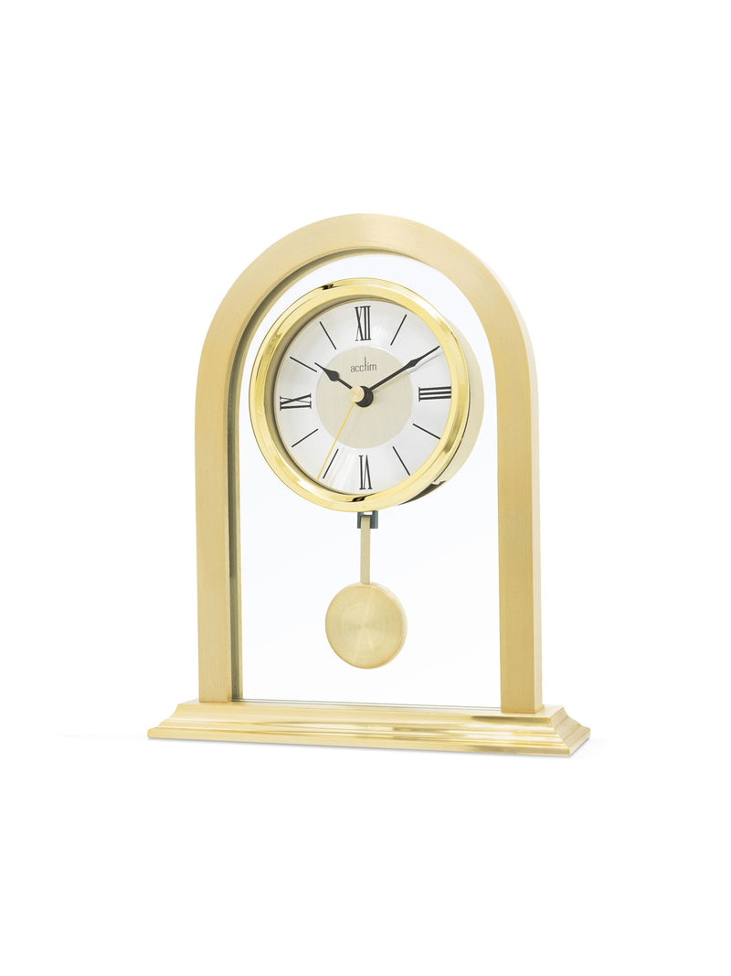 Acctim Clocks gold tone Colney table clock, UK version