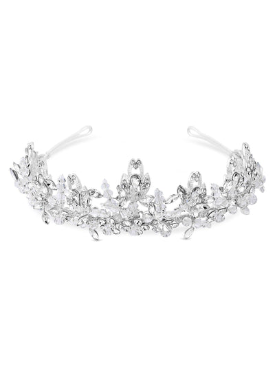 Next Jon Richard Silver Tone Sophia Bead And Crystal Statement Tiara- Buy online at McGrocer