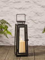 Next Lights4fun Black Porto Solar Garden Lantern with TruGlow Candle- Buy online at McGrocer