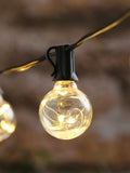 Lights4fun black micro LED solar festoon lights 30cm (British brand)