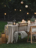 Lights4fun bamboo solar table lamp Japanese-style lantern 30.5cm - British product