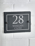 Loveabode personalised rustic slate sign 20x15cm, imported from the UK