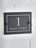 Loveabode personalised rustic slate sign 20x15cm, imported from the UK