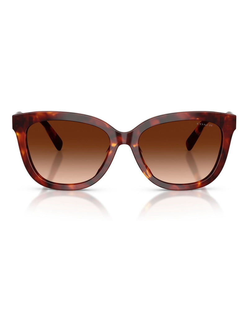 Coach brown square sunglasses with gradient lenses (British brand)