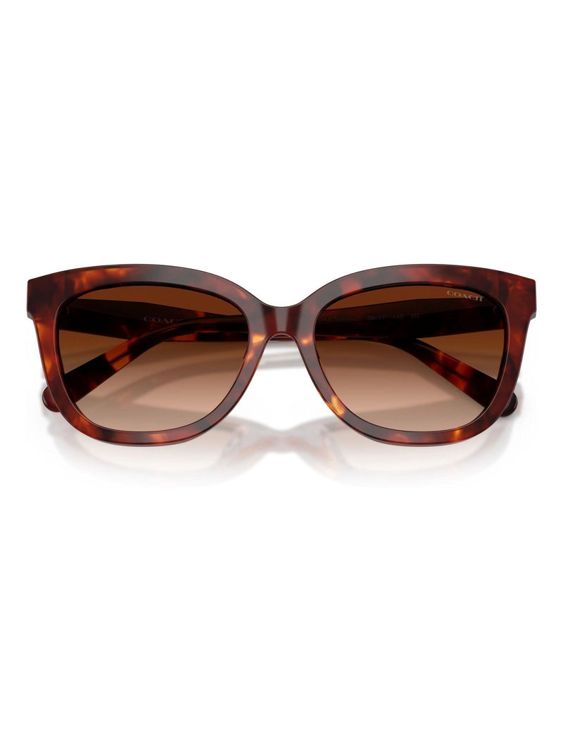 Coach brown square sunglasses with gradient lenses (British brand)