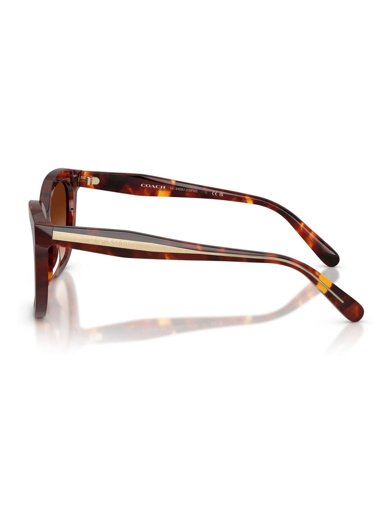 Coach brown square sunglasses with gradient lenses (British brand)