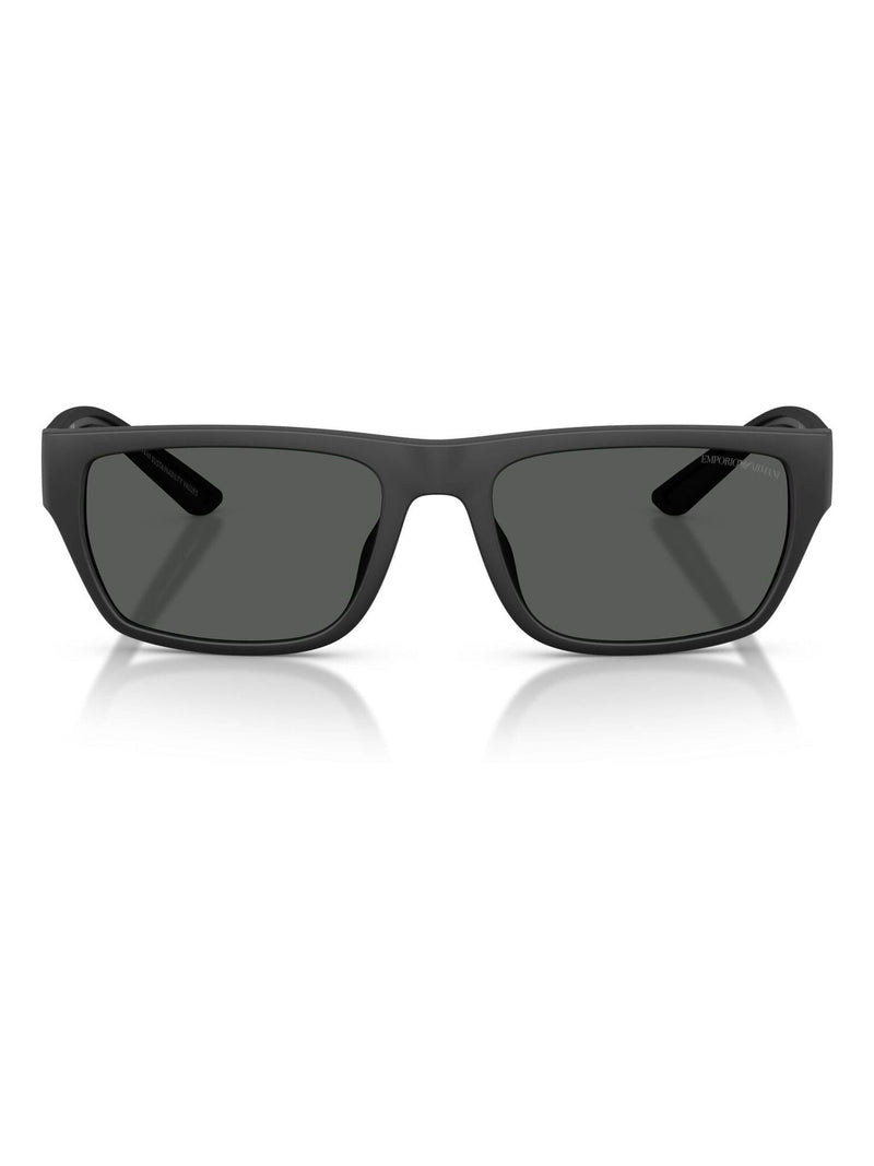 Emporio Armani black pillow sunglasses with grey lenses - British product