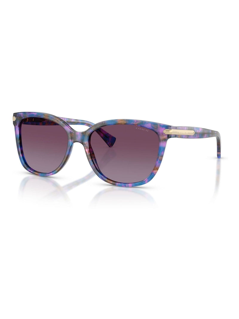 COACH cat eye sunglasses purple confetti tortoise frame - British product