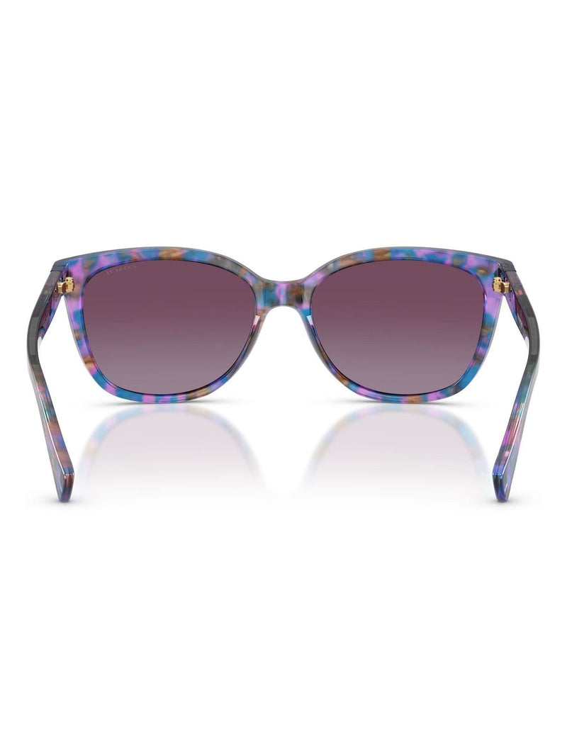 COACH cat eye sunglasses purple confetti tortoise frame - British product