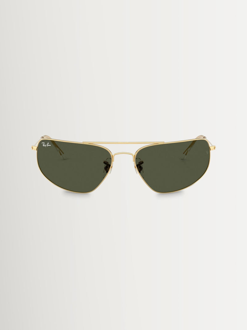 Ray-Ban RB3780 gold rectangle sunglasses - British product