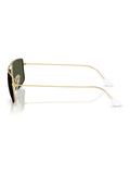 Ray Ban Explorer 3 square sunglasses in gold with green lenses, British product