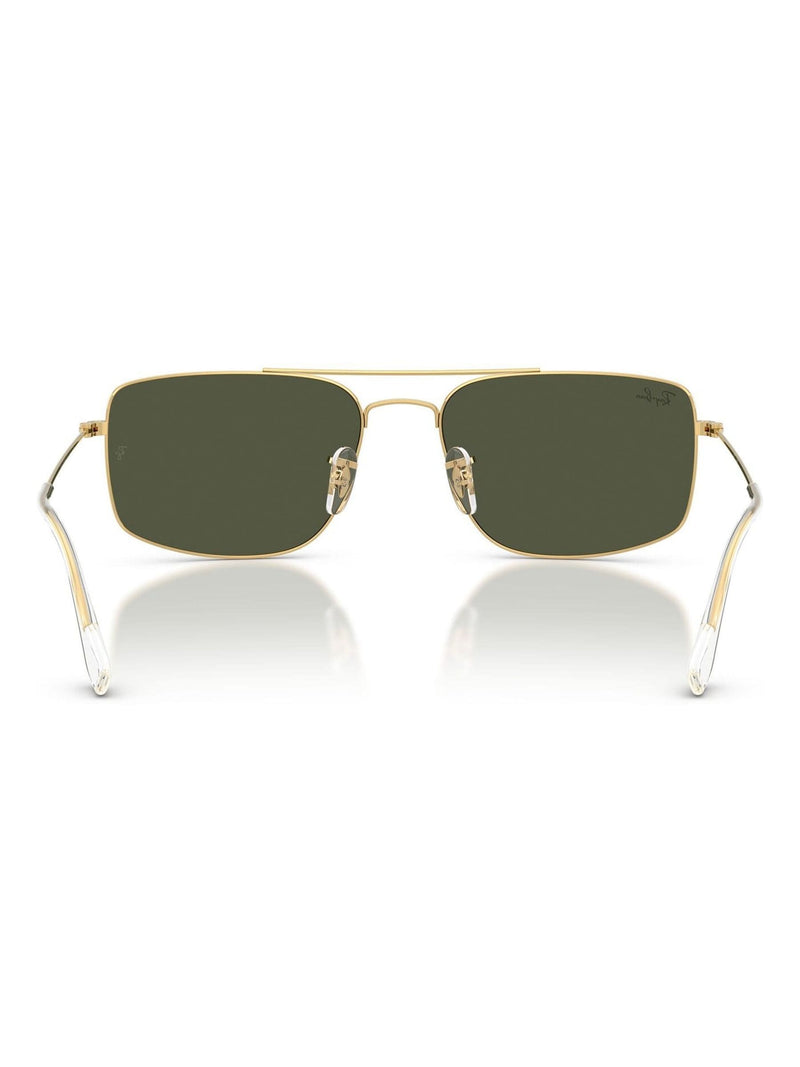 Ray Ban Explorer 3 square sunglasses in gold with green lenses, British product