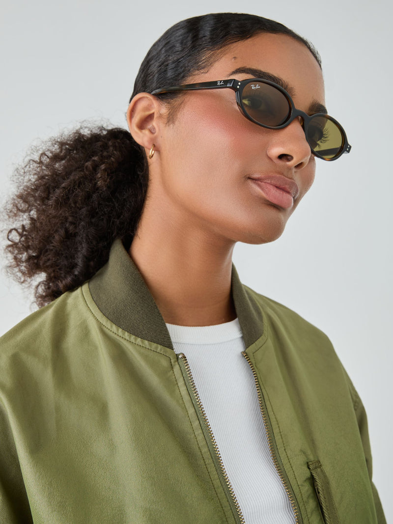 Ray-Ban brown oval tortoise sunglasses (British brand)