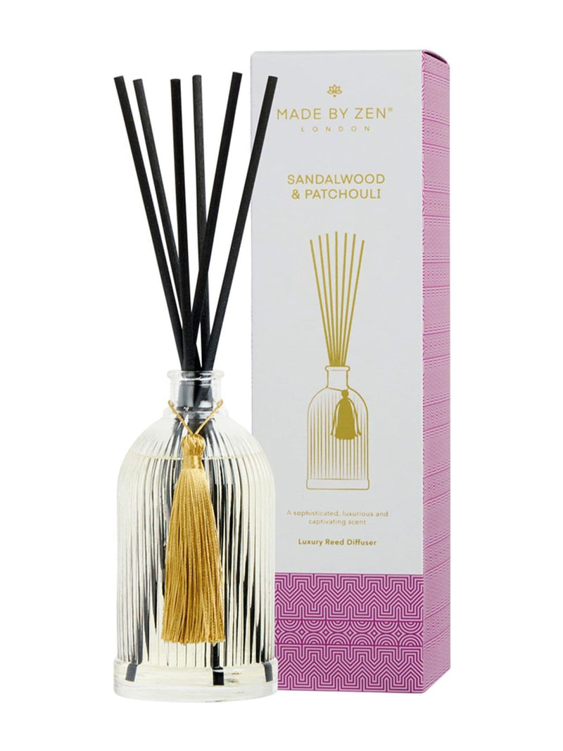 Made by Zen White Riad reed diffuser sandalwood and patchouli, UK version