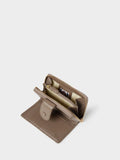 Osprey London brown leather medium popper matinee purse (British brand)