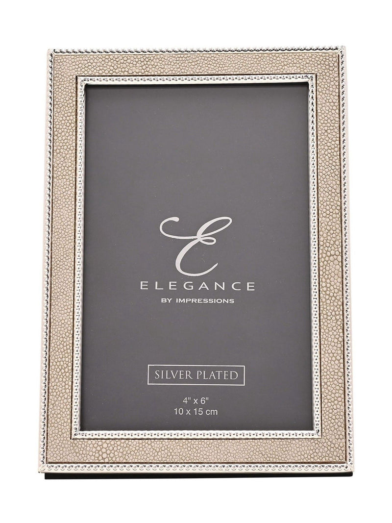 Widdop silver faux shagreen photo frame, imported from the UK