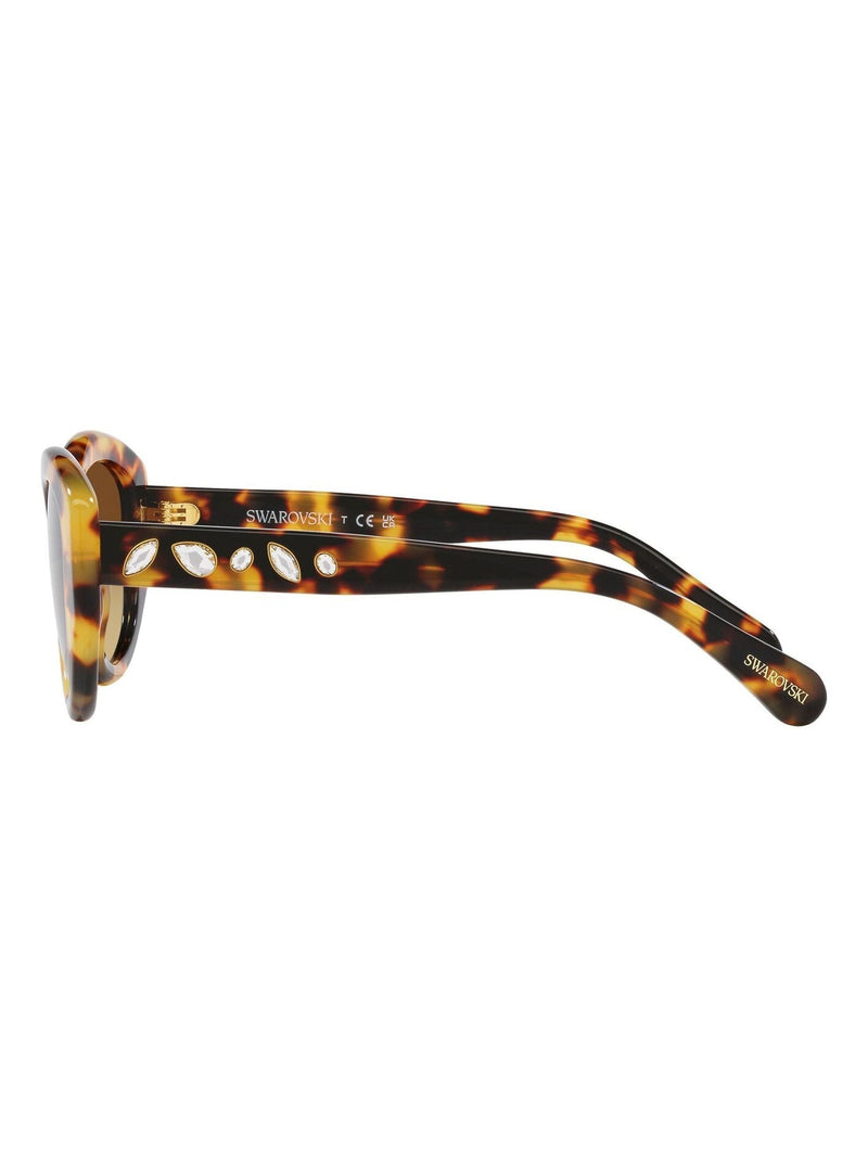 Swarovski brown irregular sunglasses medium havana frame, UK version