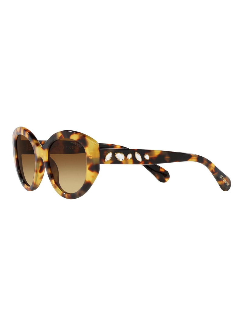 Swarovski brown irregular sunglasses medium havana frame, UK version