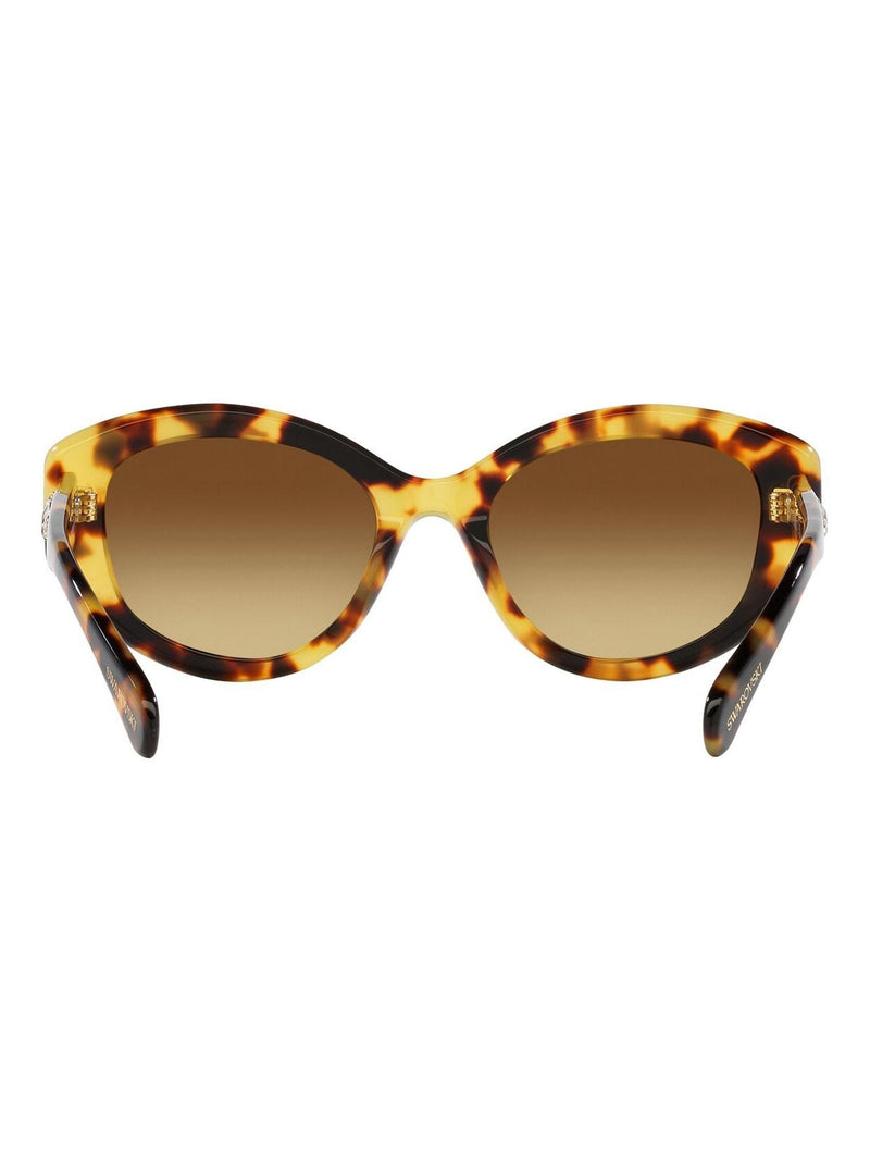 Swarovski brown irregular sunglasses medium havana frame, UK version