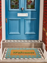 Next Oliver Bonas Blue Scalloped Welcome Doormat 43cm x 73cm- Buy online at McGrocer