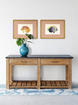 Next Brookpace Lascelles Red/Gold Tropical Fish VI Stripy Framed Wall Art 43cm x 33cm- Buy online at McGrocer