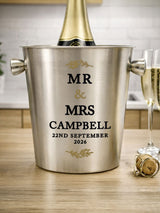 Next PMC Personalised Wedding Stainless Steel Ice Bucket Gift Set 18cm Diameter- Buy online at McGrocer