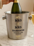 PMC stainless steel ice bucket personalised wedding 19cm - British product