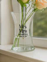 Next PMC Personalised Wedding Waisted Glass Vase, 12.5cm- Buy online at McGrocer