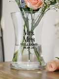 PMC personalised wedding glass vase, UK version