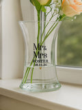 PMC personalised wedding glass vase, UK version
